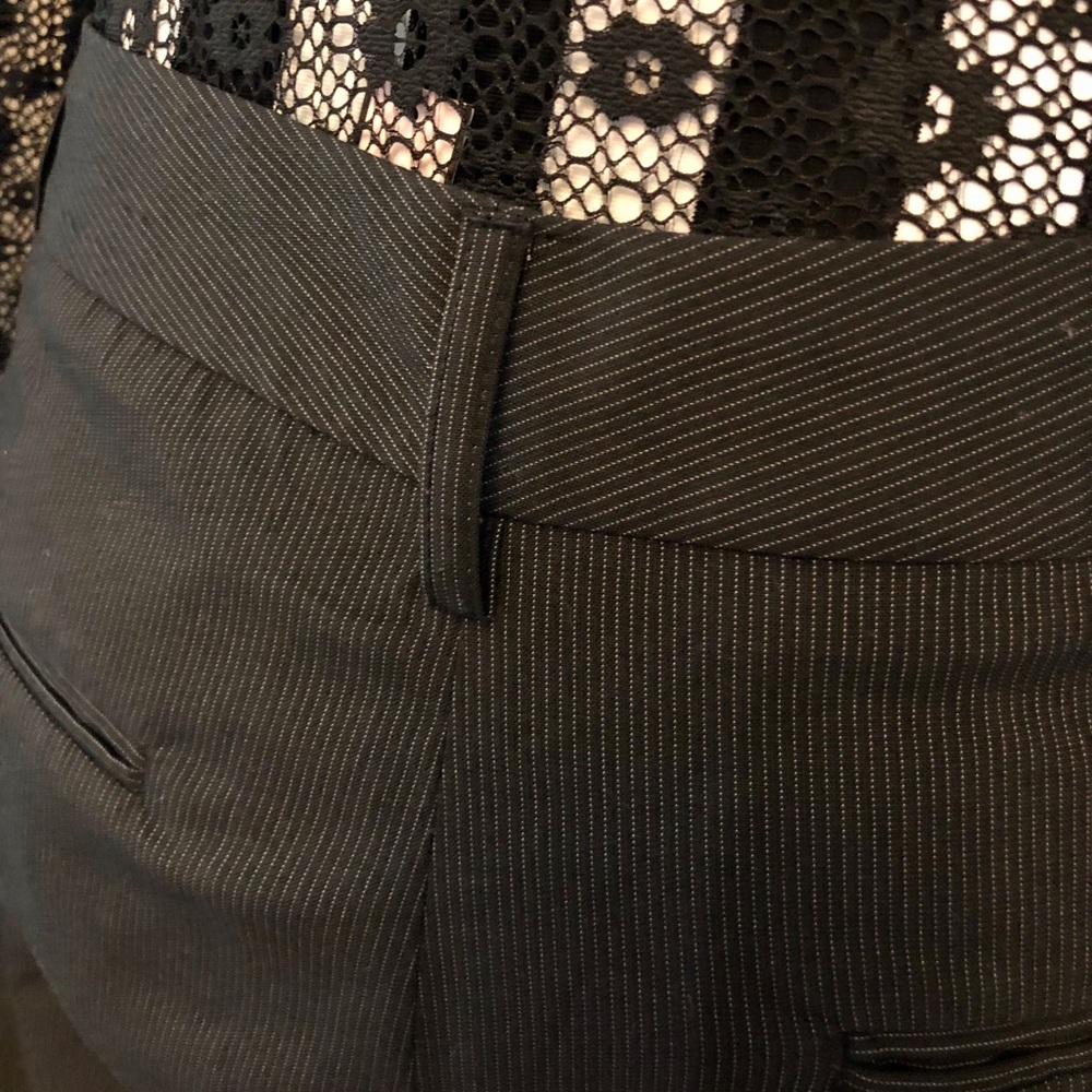 Express Editor Pants Black White Pinstripe Stripes - Picture 5 of 8